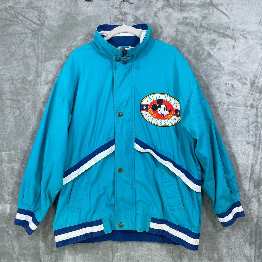 Vintage 90's Disney Mickey Mouse Classic Wear Blue Men's L Jacket Retro Cartoon